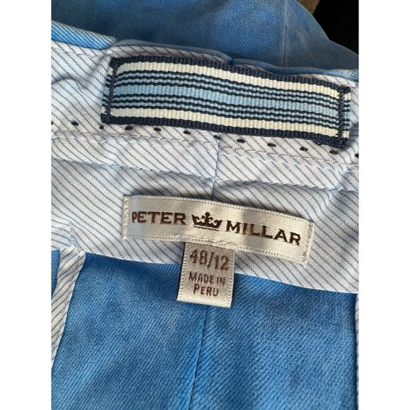 Peter Millar Crown Sport Salem High Drape Performance Size 48/12 Blue Wash Golf - Picture 5 of 8